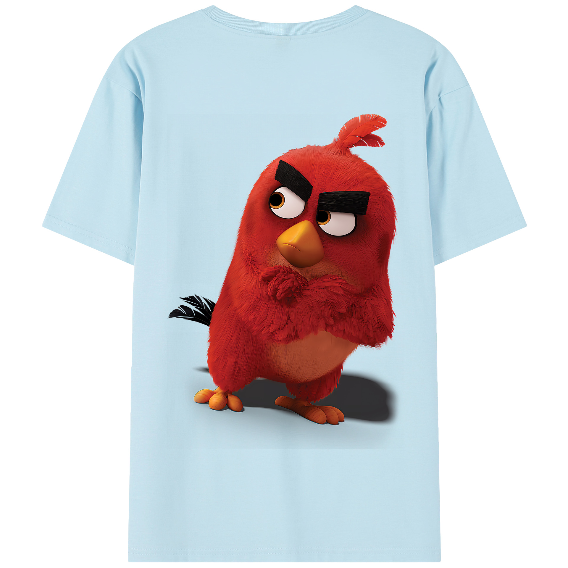 （画像用） Angry Birds アングリーバード 綿100％半袖Tシャツ（背面プリント）
